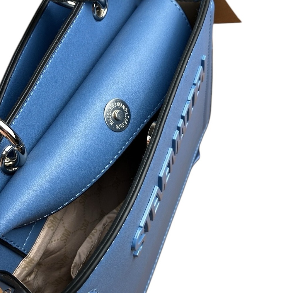 Steve Madden Bevelyn Satchel Blue Purse NWT - Picture 10 of 16